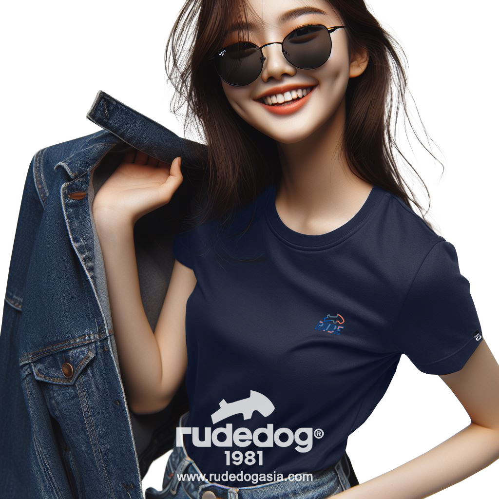 เสื้อยืด rudedog รุ่น BARBERSHOP ผู้ชาย สีกรมท่า