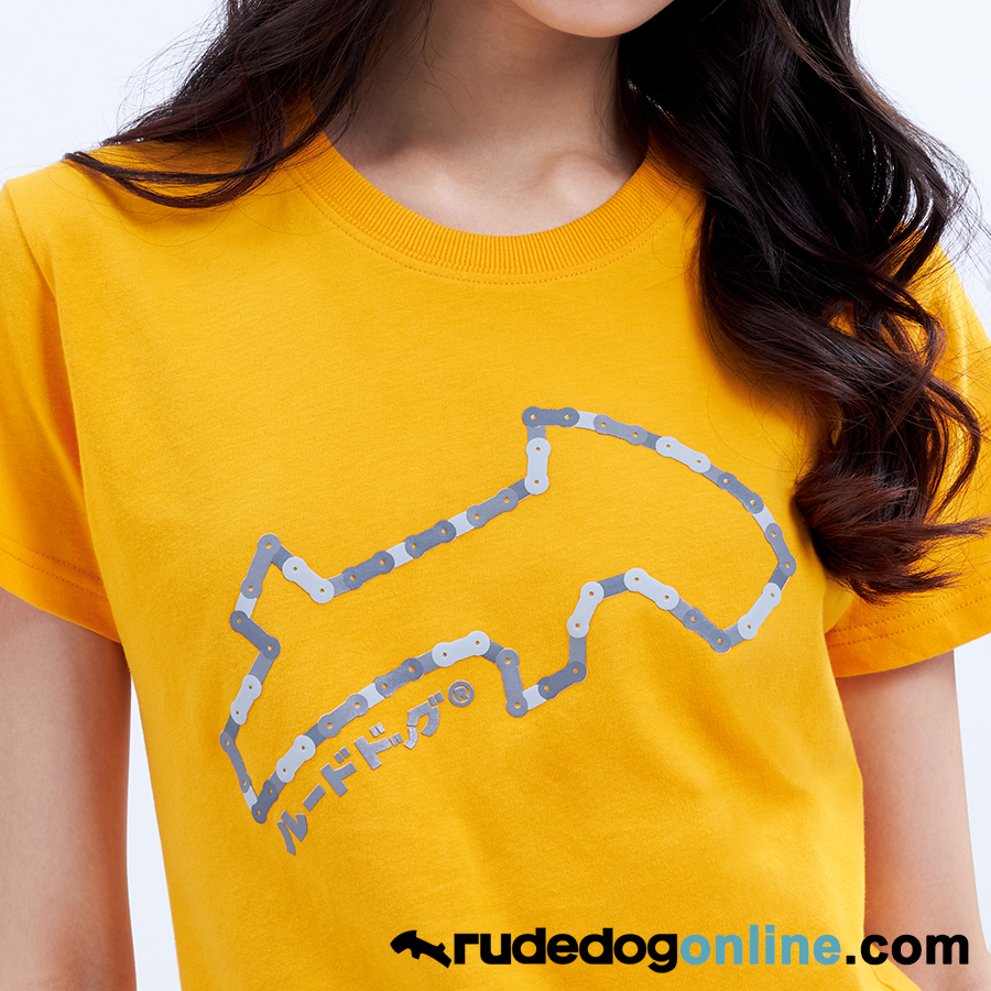 เสื้อยืด rudedog รุ่น Bike สีเหลืองซันฟลาวเวอร์