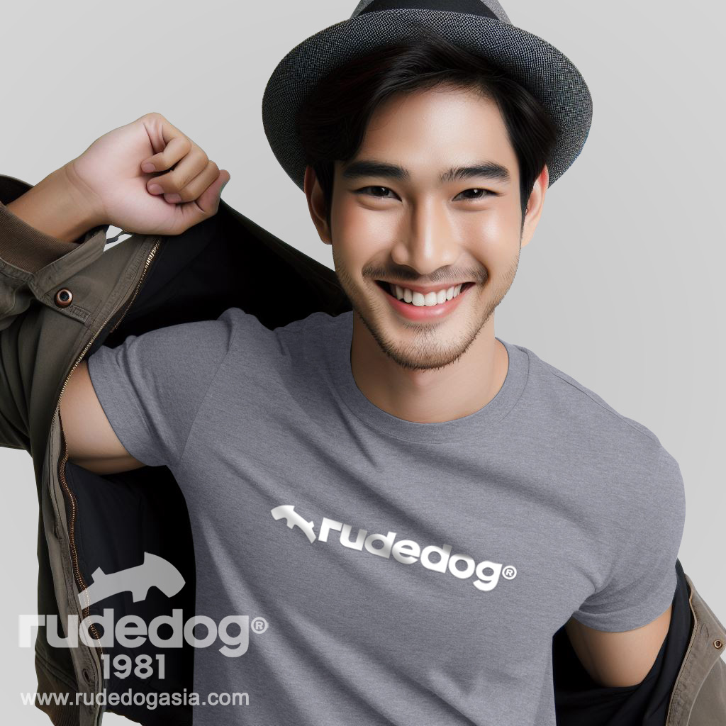 เสื้อยืด rudedog รุ่น Class Dog ผู้ชาย สีเทาท็อปดราย