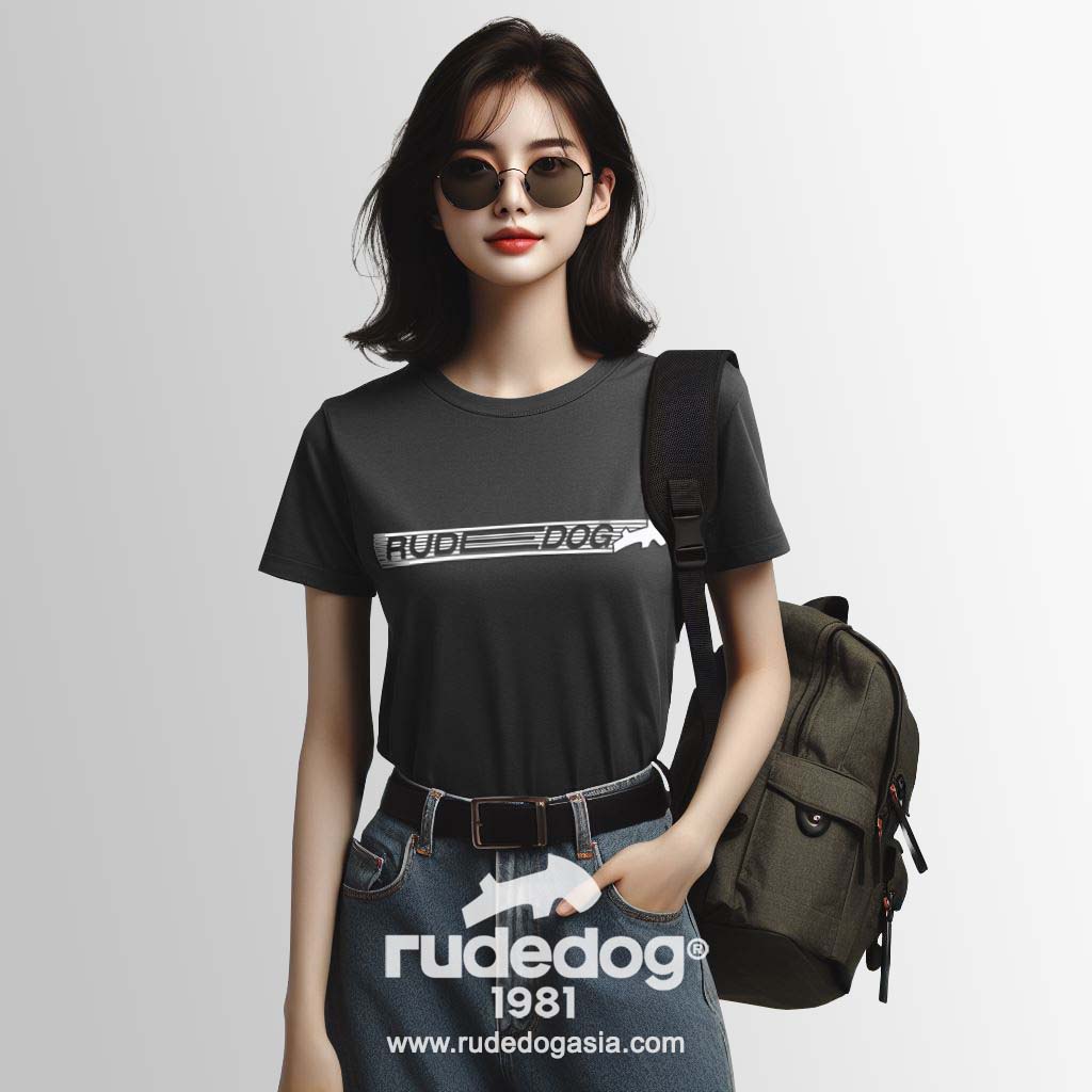 เสื้อยืด rudedog รุ่น GOAL ผู้หญิง สีดำ