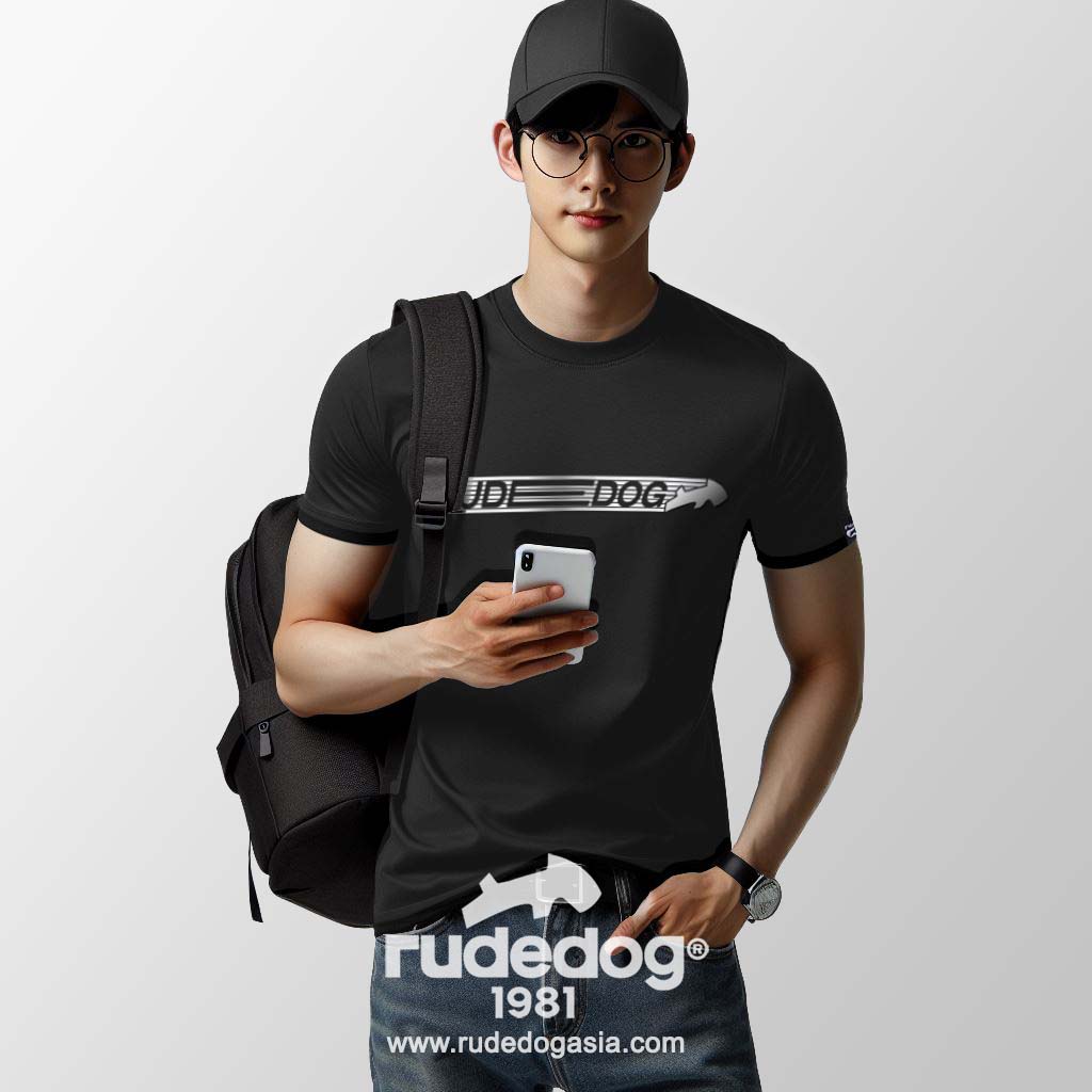 เสื้อยืด rudedog รุ่น GOAL ผู้ชาย สีดำ