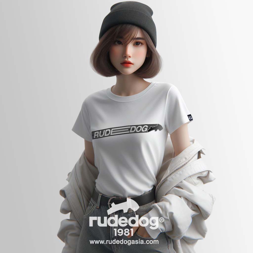 เสื้อยืด rudedog รุ่น GOAL ผู้หญิง สีขาว