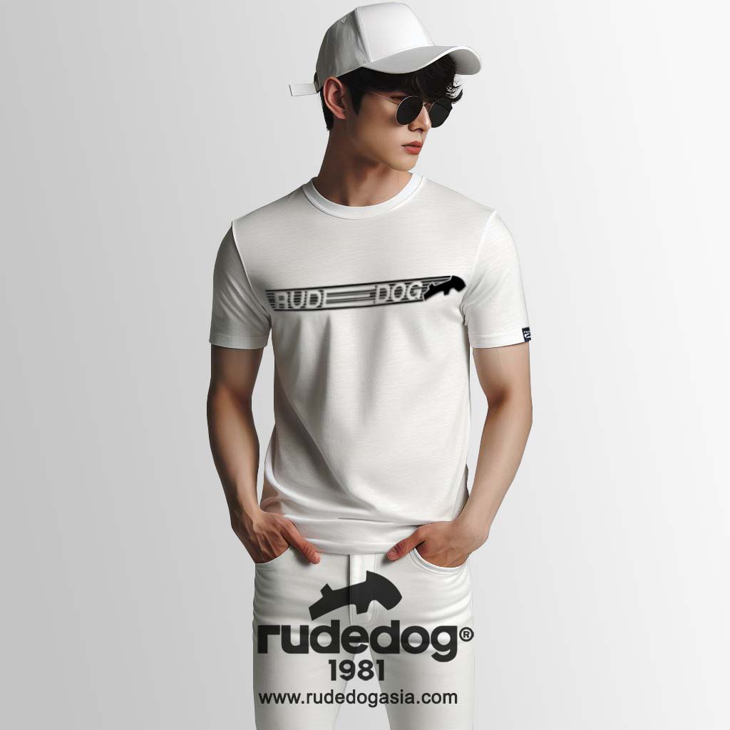 เสื้อยืด rudedog รุ่น GOAL ผู้ชาย สีขาว