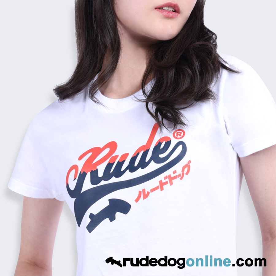 เสื้อยืด rudedog รุ่น Rude Retro สีขาว