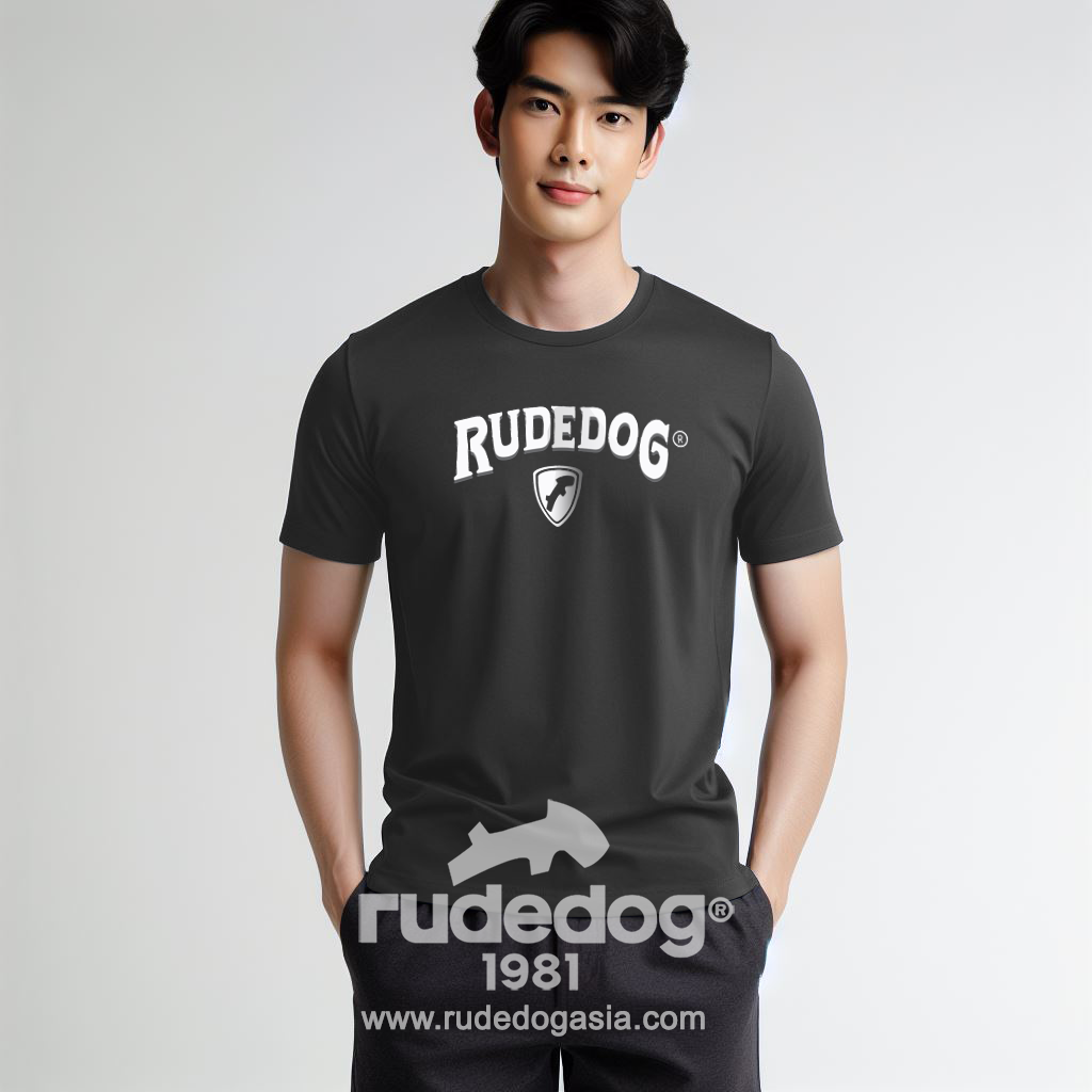 เสื้อยืด rudedog รุ่น SHIELDING ผู้ชาย สีดำ