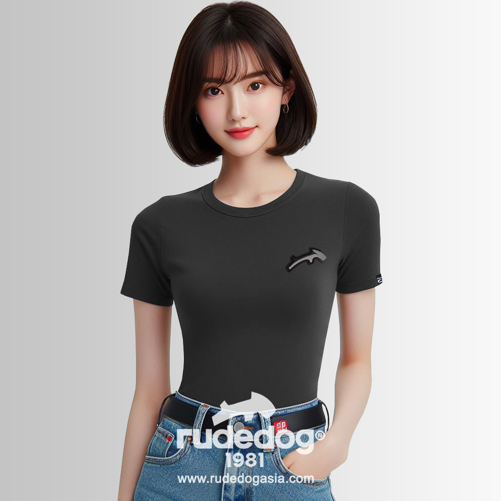 เสื้อยืด rudedog รุ่น SHIFT GEARS ผู้หญิง สีดำ