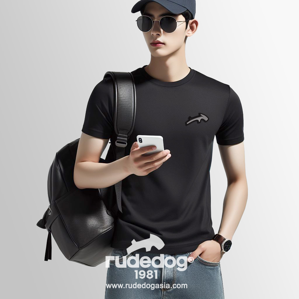 เสื้อยืด rudedog รุ่น SHIFT GEARS ผู้ชาย สีดำ