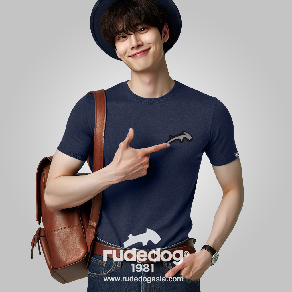 เสื้อยืด rudedog รุ่น SHIFT GEARS ผู้ชาย สีกรมท่า