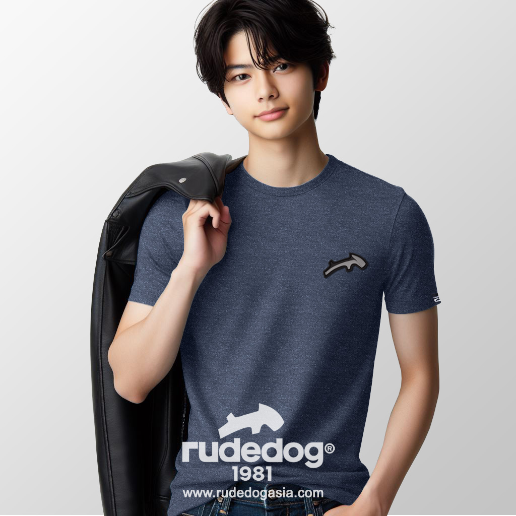 เสื้อยืด rudedog รุ่น SHIFT GEARS ผู้ชาย สีท็อปกรมท่า