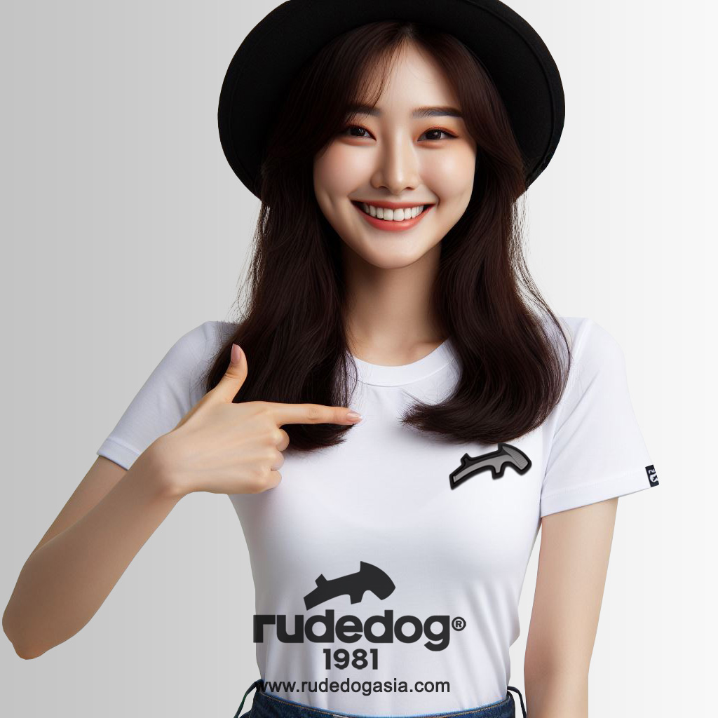 เสื้อยืด rudedog รุ่น SHIFT GEARS ผู้หญิง สีขาว