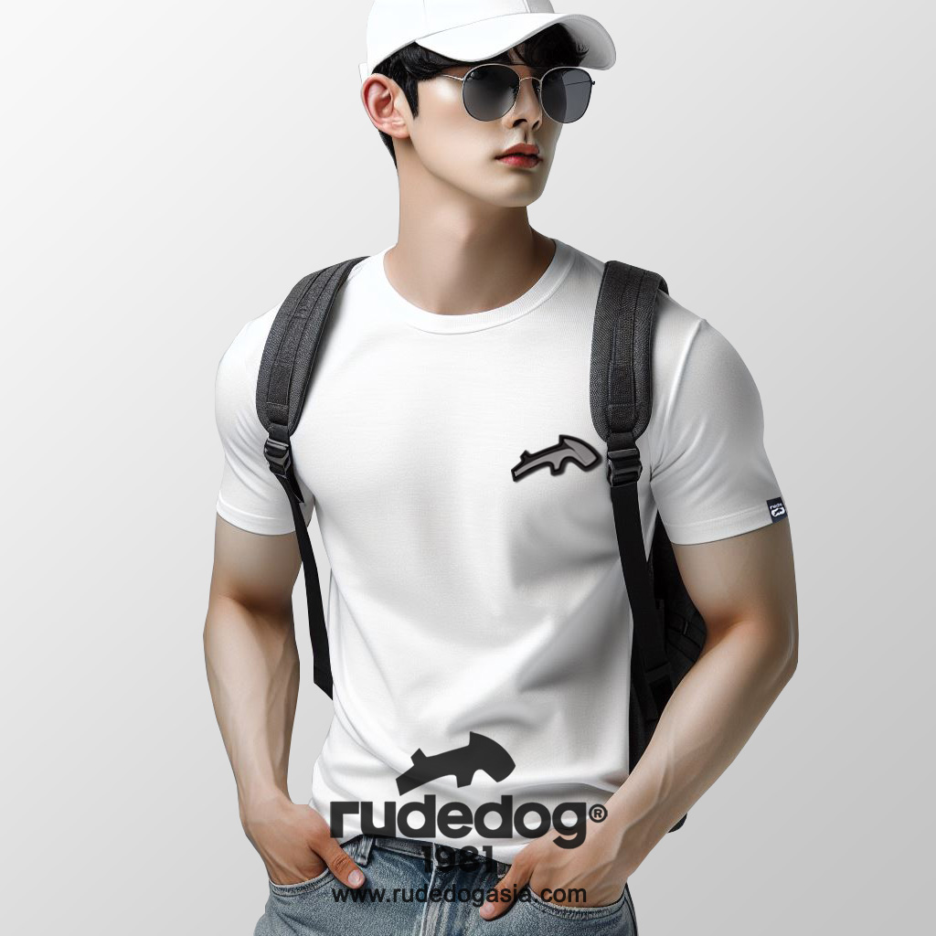 เสื้อยืด rudedog รุ่น SHIFT GEARS ผู้ชาย สีขาว