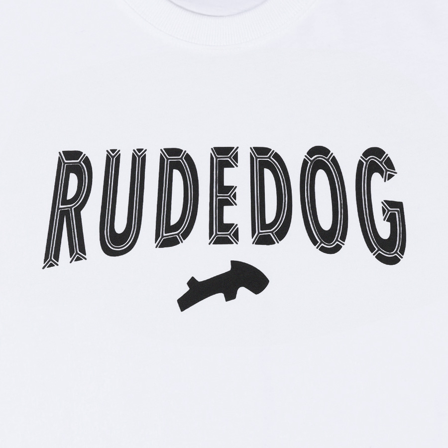 ลายเสื้อยืด rudedog รุ่น Upper สีขาว